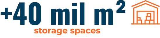 40,000+ m² storage spaces